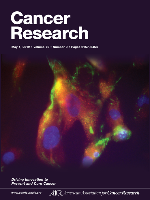 Cancer Research Cover Image for Volume 72, Issue 9