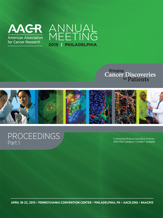 Cancer Research Cover Image for Volume 75, Issue 15_Supplement