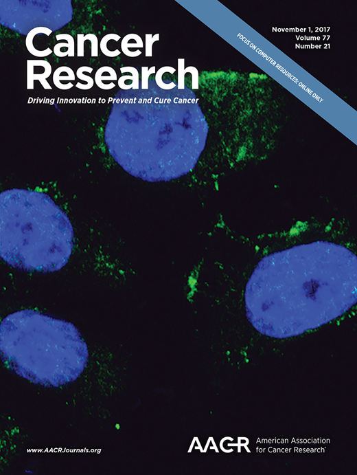 Cancer Research Cover Image for Volume 77, Issue 21