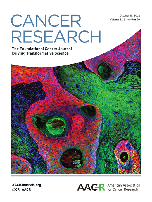Cancer Research Cover Image for Volume 82, Issue 20