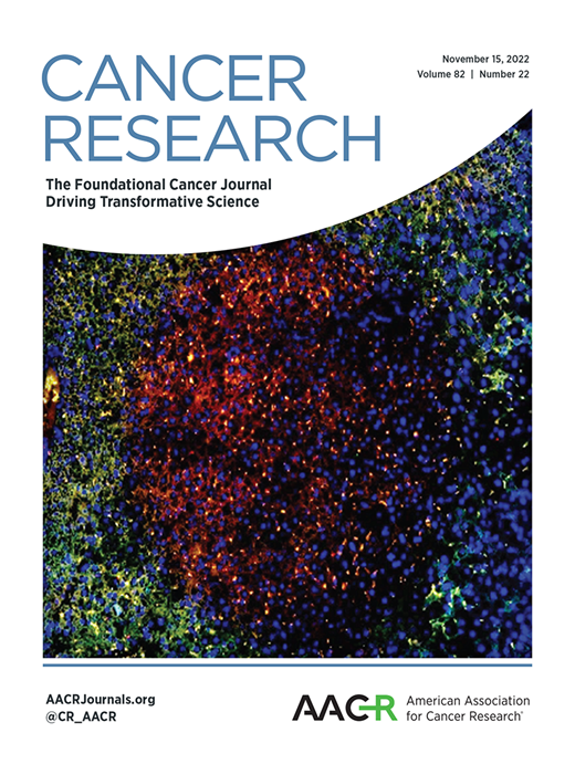 Cancer Research Cover Image for Volume 82, Issue 22