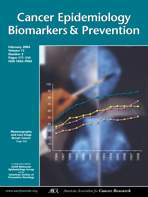 Cancer Epidemiology, Biomarkers & Prevention Cover Image for Volume 13, Issue 2
