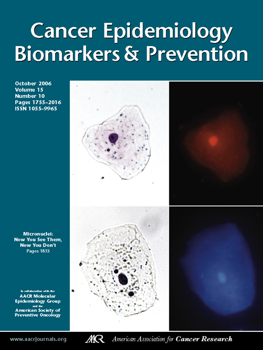 Cancer Epidemiology, Biomarkers & Prevention Cover Image for Volume 15, Issue 10