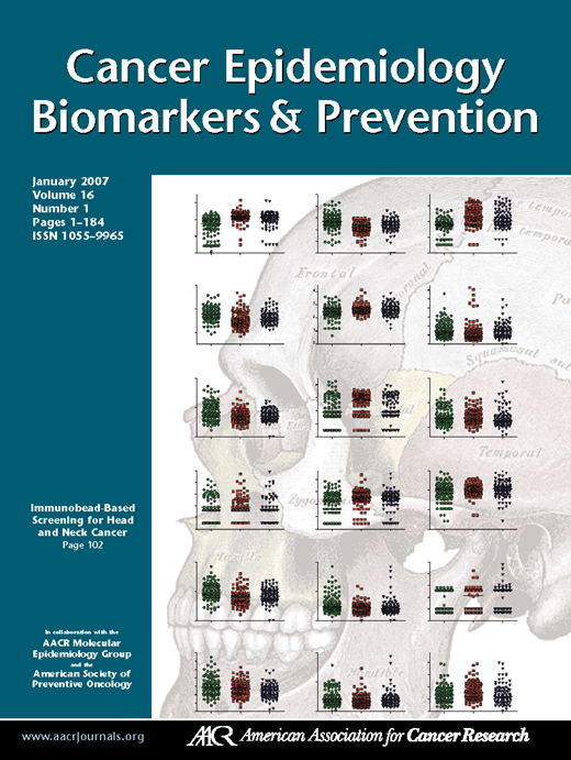 Cancer Epidemiology, Biomarkers & Prevention Cover Image for Volume 16, Issue 1