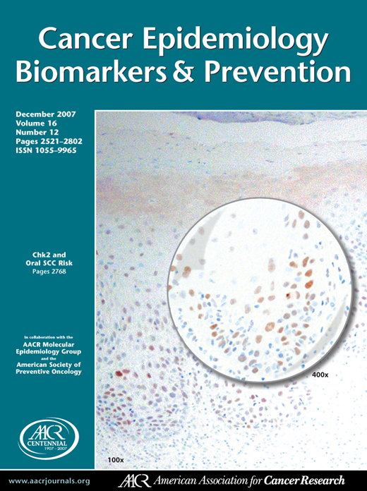 Cancer Epidemiology, Biomarkers & Prevention Cover Image for Volume 16, Issue 12