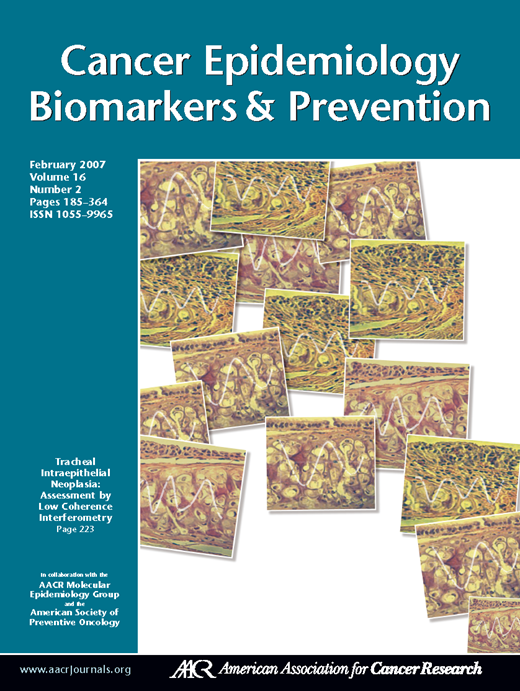 Cancer Epidemiology, Biomarkers & Prevention Cover Image for Volume 16, Issue 2