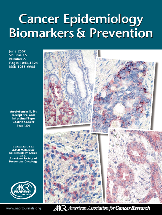 Cancer Epidemiology, Biomarkers & Prevention Cover Image for Volume 16, Issue 6