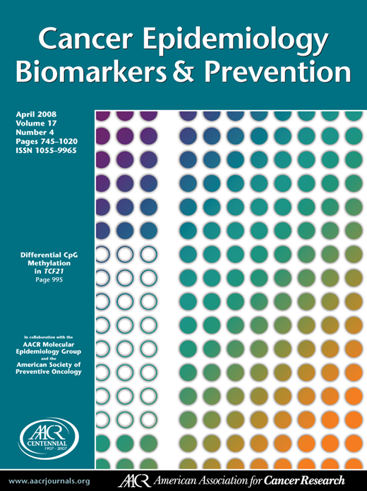 Cancer Epidemiology, Biomarkers & Prevention Cover Image for Volume 17, Issue 4