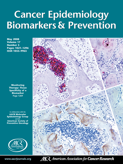 Cancer Epidemiology, Biomarkers & Prevention Cover Image for Volume 17, Issue 5