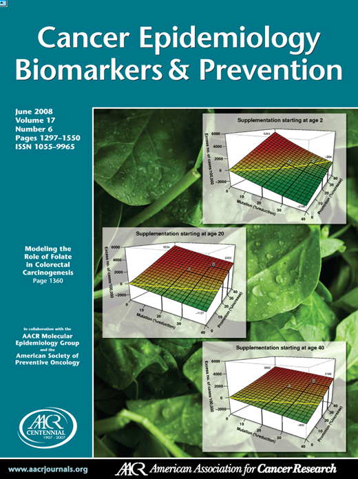 Cancer Epidemiology, Biomarkers & Prevention Cover Image for Volume 17, Issue 6