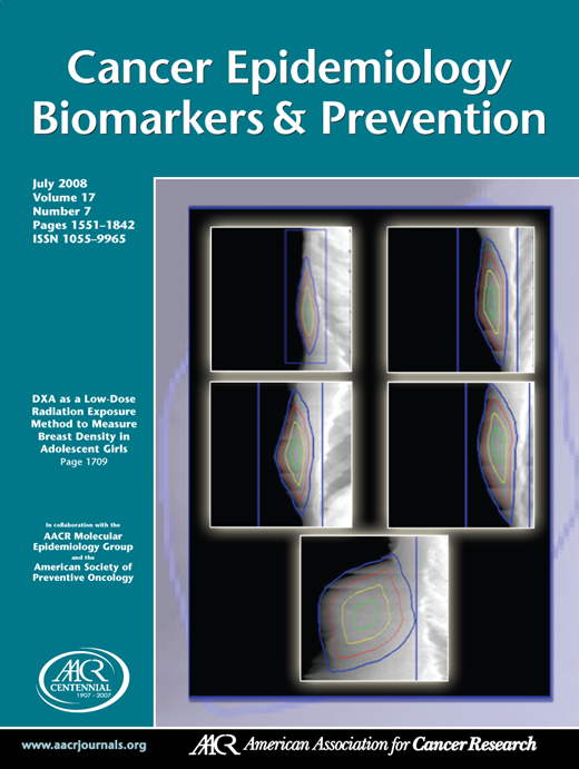 Cancer Epidemiology, Biomarkers & Prevention Cover Image for Volume 17, Issue 7