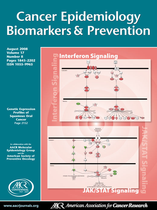 Cancer Epidemiology, Biomarkers & Prevention Cover Image for Volume 17, Issue 8