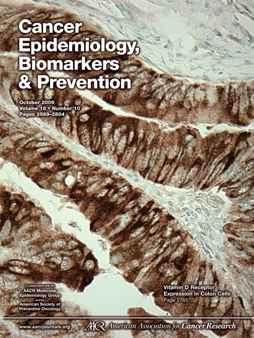Cancer Epidemiology, Biomarkers & Prevention Cover Image for Volume 18, Issue 10