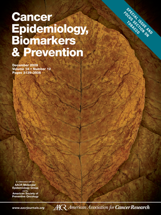 Cancer Epidemiology, Biomarkers & Prevention Cover Image for Volume 18, Issue 12