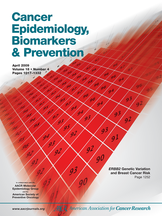 Cancer Epidemiology, Biomarkers & Prevention Cover Image for Volume 18, Issue 4