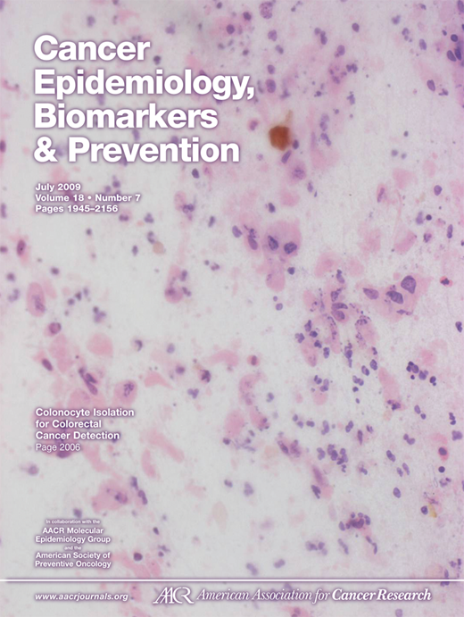 Cancer Epidemiology, Biomarkers & Prevention Cover Image for Volume 18, Issue 7