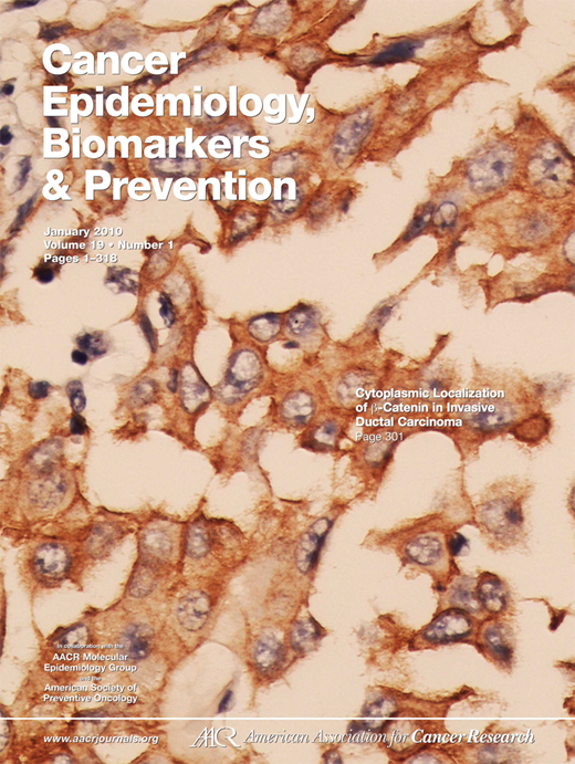 Cancer Epidemiology, Biomarkers & Prevention Cover Image for Volume 19, Issue 1