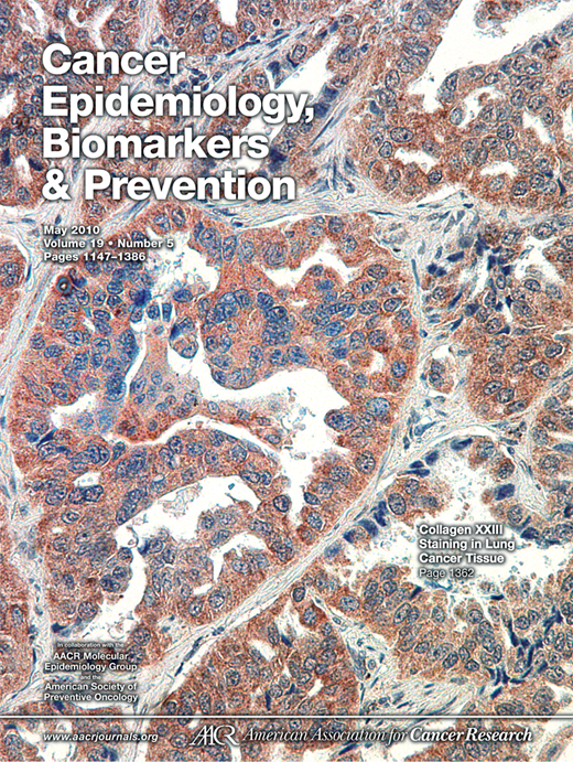 Cancer Epidemiology, Biomarkers & Prevention Cover Image for Volume 19, Issue 5