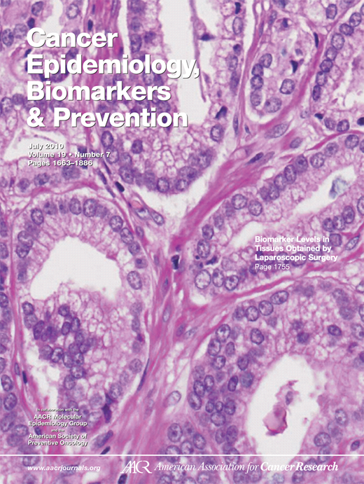 Cancer Epidemiology, Biomarkers & Prevention Cover Image for Volume 19, Issue 7