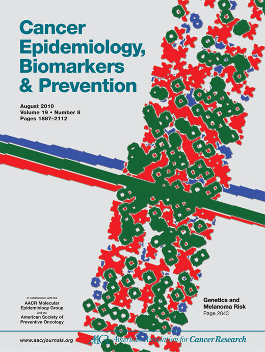 Cancer Epidemiology, Biomarkers & Prevention Cover Image for Volume 19, Issue 8