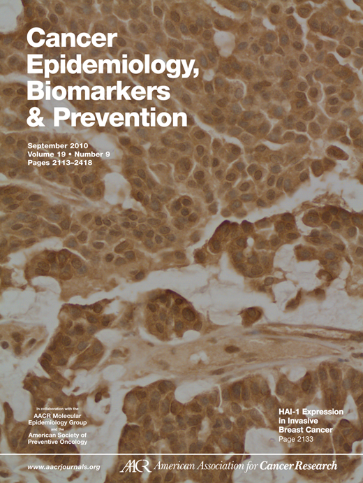 Cancer Epidemiology, Biomarkers & Prevention Cover Image for Volume 19, Issue 9