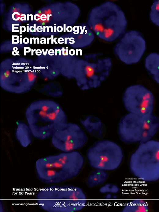 Cancer Epidemiology, Biomarkers & Prevention Cover Image for Volume 20, Issue 6