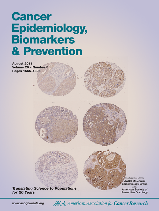 Cancer Epidemiology, Biomarkers & Prevention Cover Image for Volume 20, Issue 8