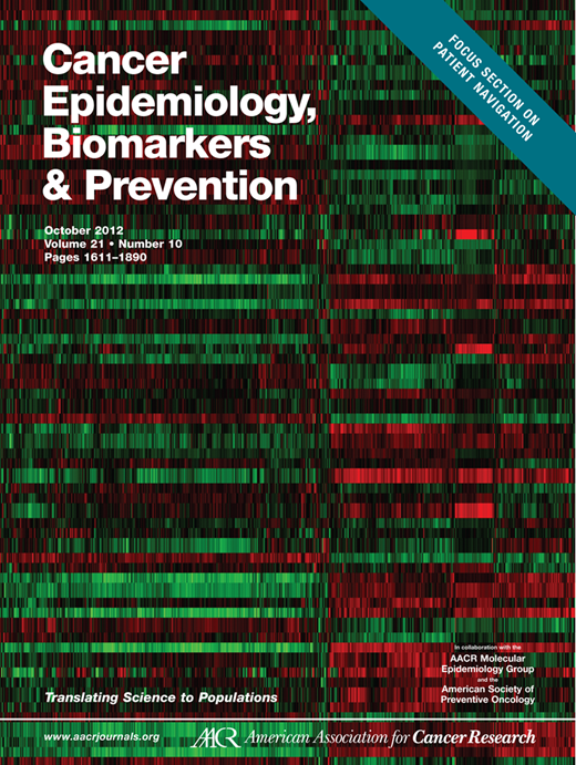 Cancer Epidemiology, Biomarkers & Prevention Cover Image for Volume 21, Issue 10