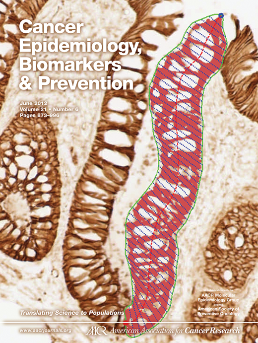 Cancer Epidemiology, Biomarkers & Prevention Cover Image for Volume 21, Issue 6