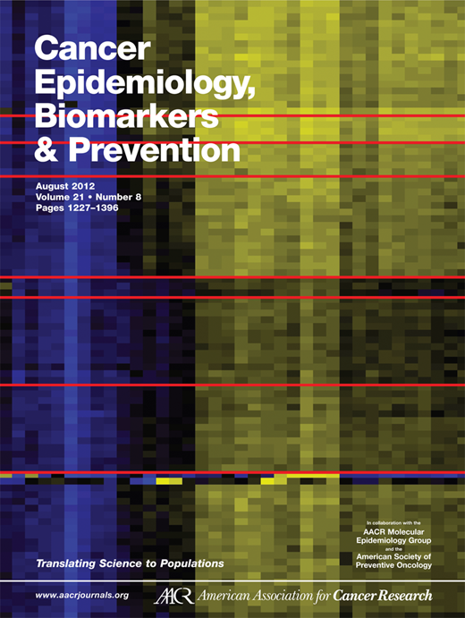 Cancer Epidemiology, Biomarkers & Prevention Cover Image for Volume 21, Issue 8
