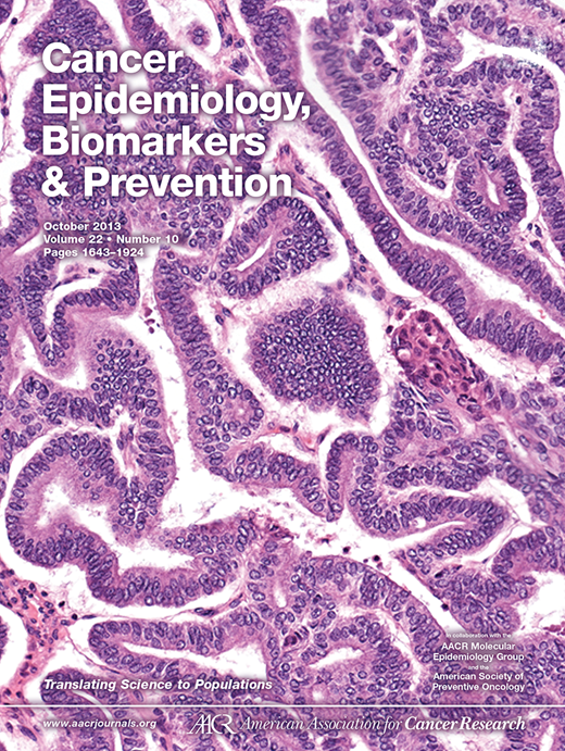 Cancer Epidemiology, Biomarkers & Prevention Cover Image for Volume 22, Issue 10