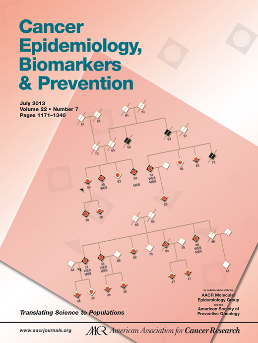 Cancer Epidemiology, Biomarkers & Prevention Cover Image for Volume 22, Issue 7