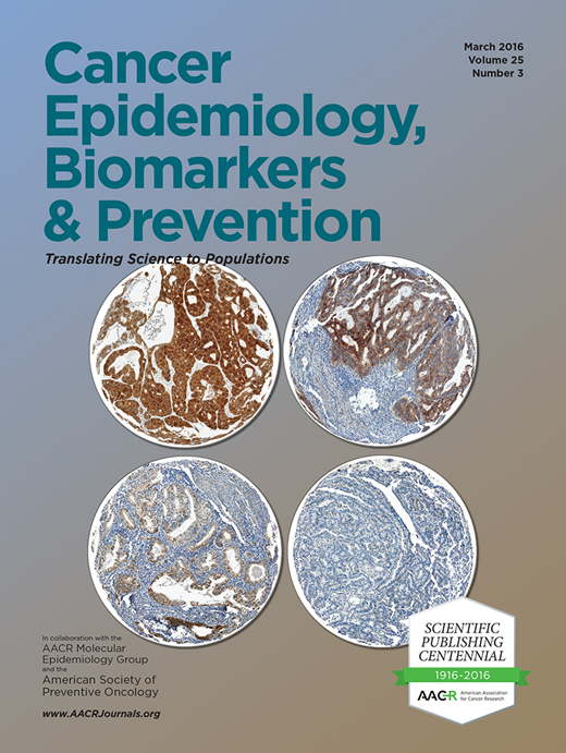 Cancer Epidemiology, Biomarkers & Prevention Cover Image for Volume 25, Issue 3