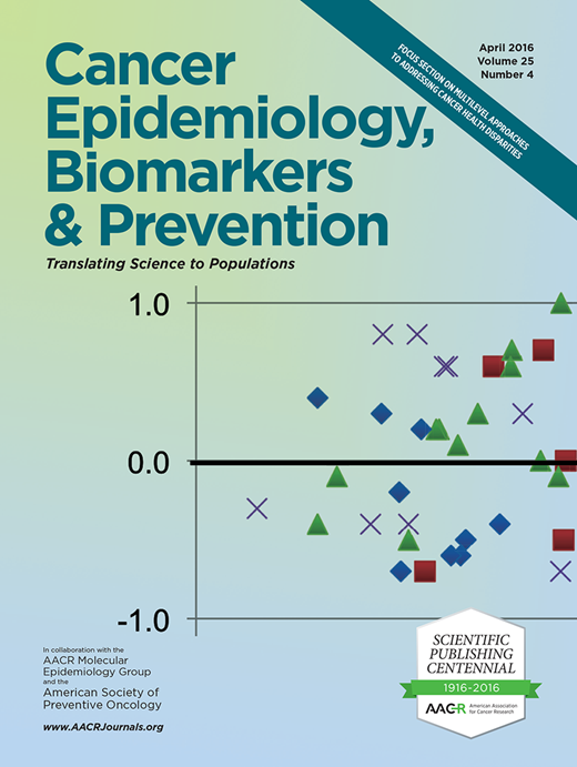 Cancer Epidemiology, Biomarkers & Prevention Cover Image for Volume 25, Issue 4