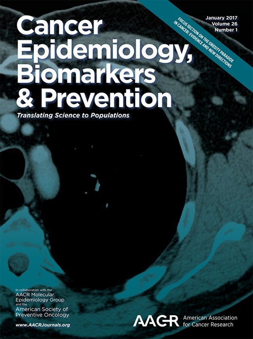 Cancer Epidemiology, Biomarkers & Prevention Cover Image for Volume 26, Issue 1