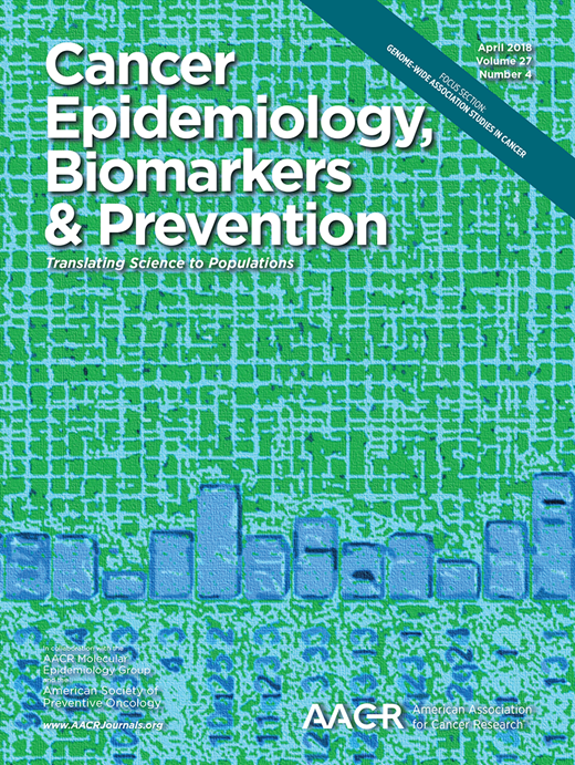 Cancer Epidemiology, Biomarkers & Prevention Cover Image for Volume 27, Issue 4