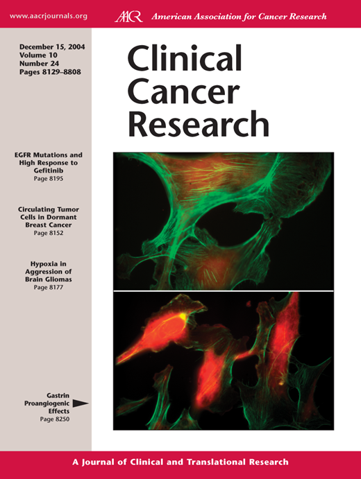 Clinical Cancer Research Cover Image for Volume 10, Issue 24