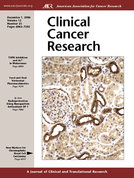 Clinical Cancer Research Cover Image for Volume 12, Issue 23