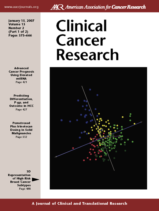 Clinical Cancer Research Cover Image for Volume 13, Issue 2
