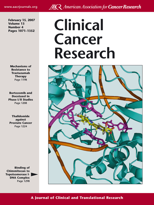Clinical Cancer Research Cover Image for Volume 13, Issue 4