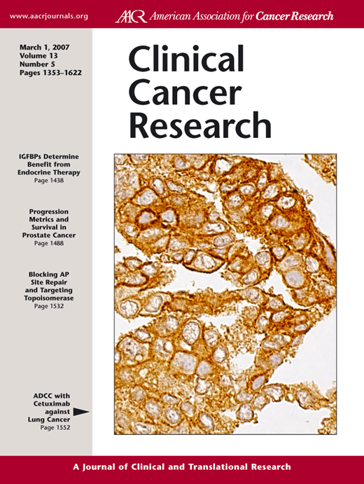 Clinical Cancer Research Cover Image for Volume 13, Issue 5