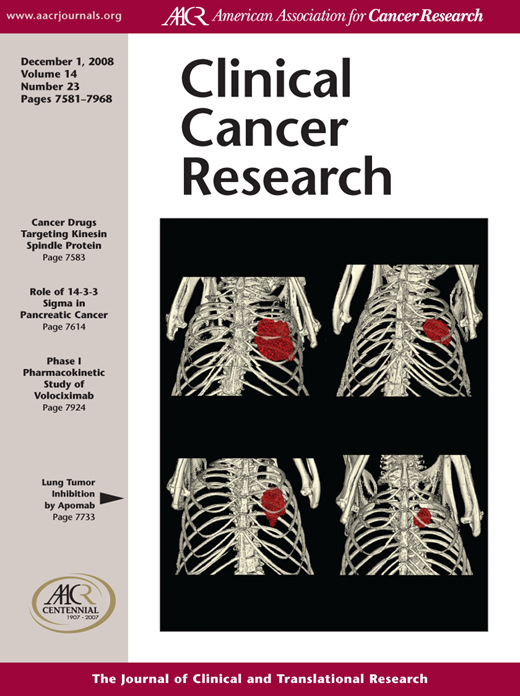 Clinical Cancer Research Cover Image for Volume 14, Issue 23
