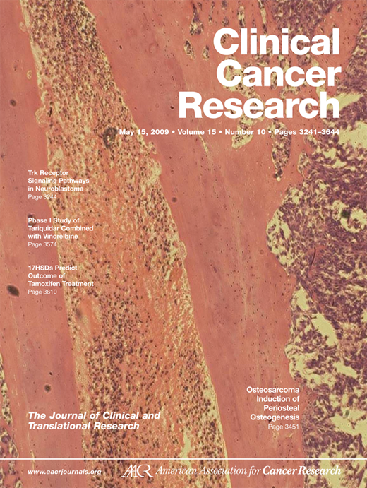 Clinical Cancer Research Cover Image for Volume 15, Issue 10
