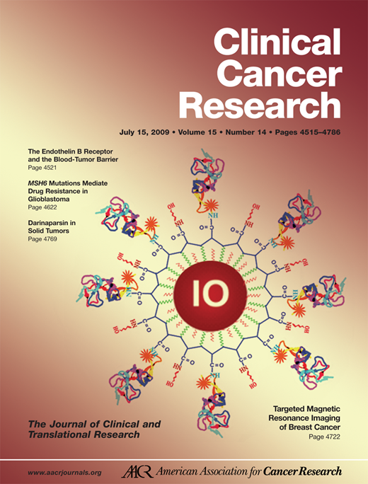 Clinical Cancer Research Cover Image for Volume 15, Issue 14