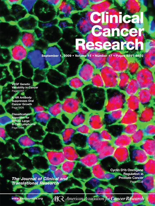 Clinical Cancer Research Cover Image for Volume 15, Issue 17