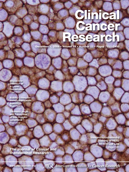 Clinical Cancer Research Cover Image for Volume 15, Issue 23