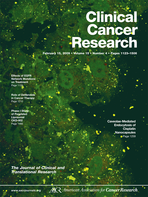 Clinical Cancer Research Cover Image for Volume 15, Issue 4