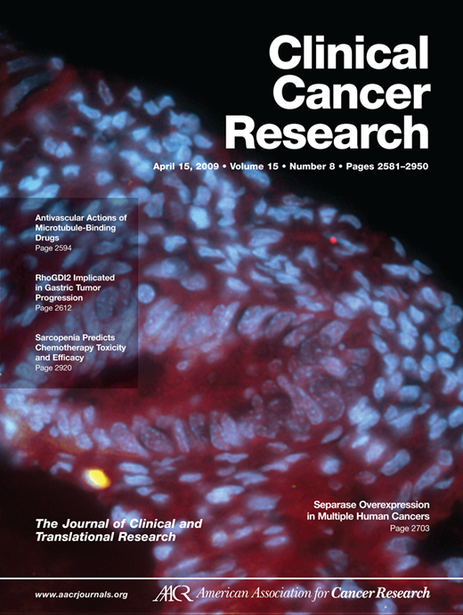 Clinical Cancer Research Cover Image for Volume 15, Issue 8