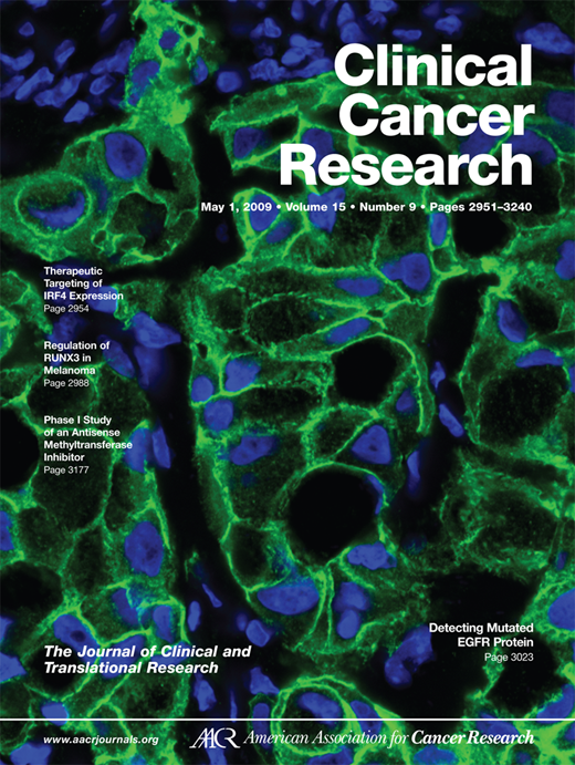 Clinical Cancer Research Cover Image for Volume 15, Issue 9