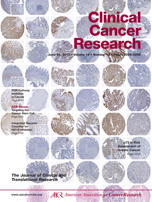 Clinical Cancer Research Cover Image for Volume 16, Issue 12